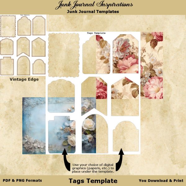 Junk Journal Tags Template