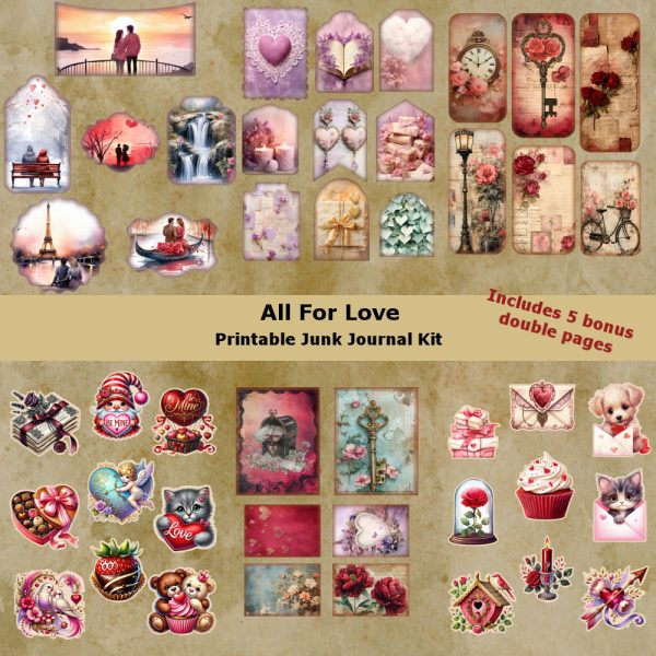 All For Love Junk Journal Kit