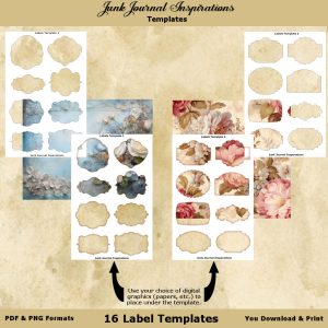 Junk Journal Label Templates