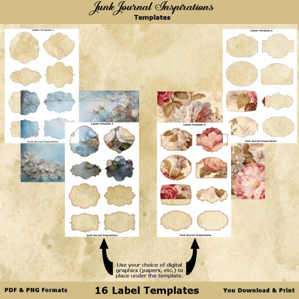 Junk Journal Label Templates
