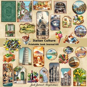 Italian Culture Junk Journal Kit