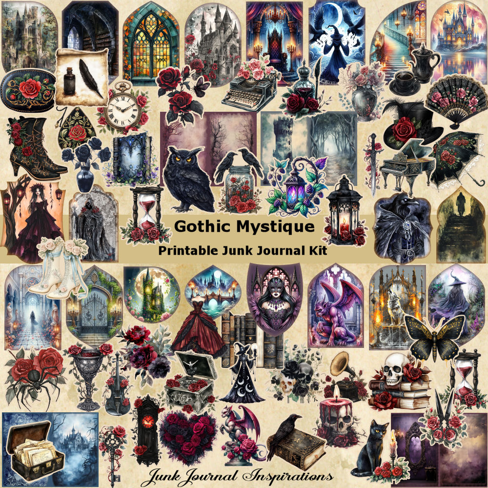 Gothic Mystique Junk Journal Kit
