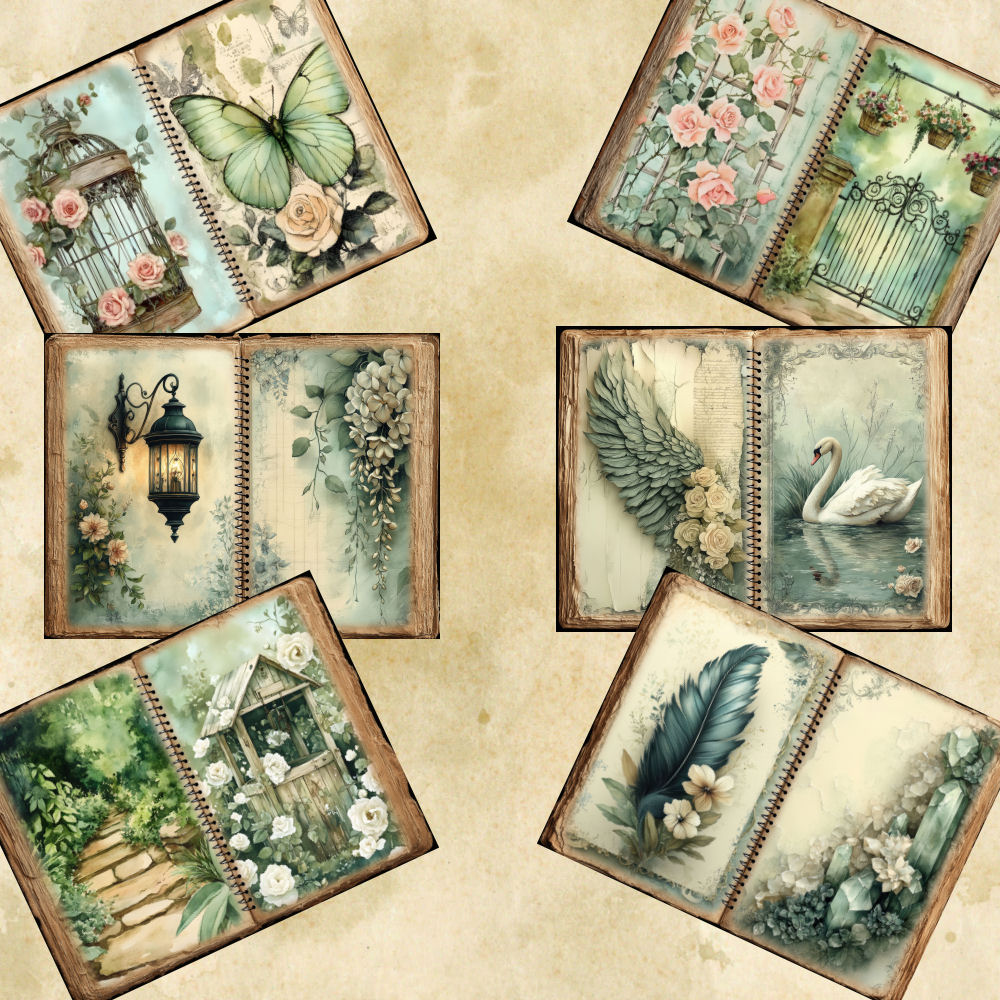 Shades of Sage Junk Journal Kit - Image 3