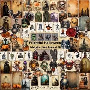 Frightful Halloween Junk Journal Kit